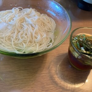 青じそ＆もずくのさっぱりそうめん